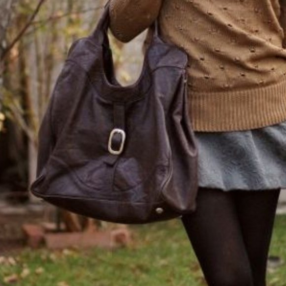 Foley + Corinna Chestnut Leather Jet Set bag tote - Picture 2 of 6